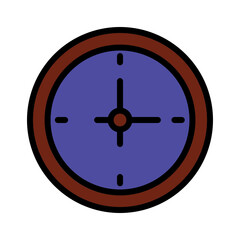 Poster - Clock Count Hour Filled Outline Icon