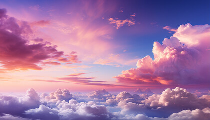 Sticker - Dramatic sky, vibrant colors, beauty in nature, tranquil scene generated by AI