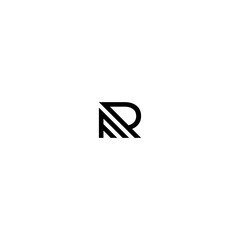 Poster - The initials F and R logo are abstract, simple and minimalist
