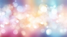 Abstract Bokeh Light On Pastel Color Tone Background , Generative, Ai