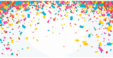 vector vibrant confetti in white background