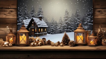 cozy holiday background wood