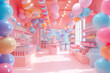 party supply store, with balloons and decorations