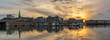 Stockholm Sweden, sunrise panorama city skyline at new town