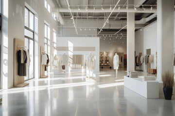 Poster - fashion showroom with a minimalist design and lots of natural light