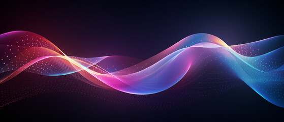 abstract wave particle futuristic technology background