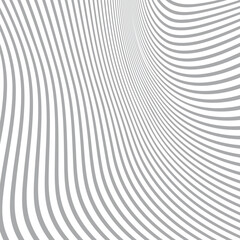 Poster - abstract seamless repeatable grey wave line pattern.