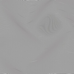 Poster - abstract seamless repeatable black slanting wave line pattern.