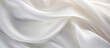 Elegant White Satin Fabric Draping Gracefully. Luxury Textile Background Concept
