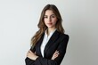 © LimeSky - Confident young CEO in formal wear with crossed arms isolated in white background