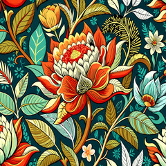 Wall Mural - pattern with flowers