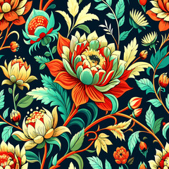 Wall Mural - pattern with flowers