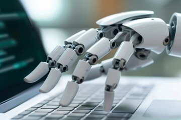 Aufkleber - AI chatbot offers expert advice with a simple click on the laptop.