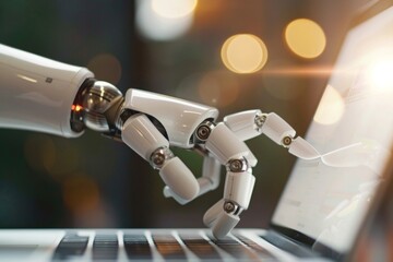 Aufkleber - AI chatbot offers expert advice with a simple click on the laptop.
