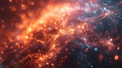 Poster - Quantum computing revolutionizes data processing with its interconnected cyber grid and artificial neuron network, enabling global connectivity.
