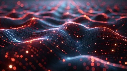 Poster - Quantum computing revolutionizes data processing with its interconnected cyber grid and artificial neuron network, enabling global connectivity.