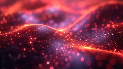 Poster - Futuristic backdrop showcasing glowing fiber optic strands representing high-speed internet connectivity.