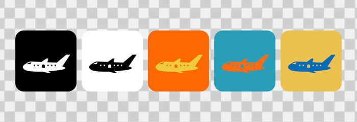 Plane commercial icons design. For logo, symbol or web design. Vector flat illustration.