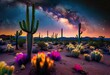 AI generated illustration of a cacti in the desert