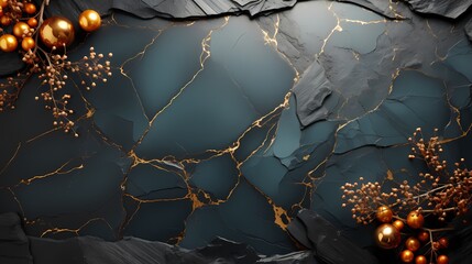 Wall Mural - A top view of a sleek and modern slate gray background, exuding a sense of sophistication and elegance