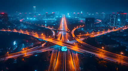 8g network connection, technology background
