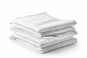 Poster - Isolated stack of white bedding sheets