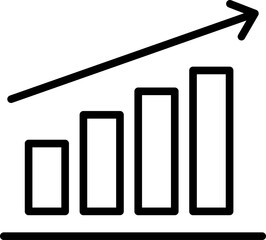 Wall Mural - Bar graph line icon. Graph, Line, Bar, Chart, Diagram, Report, Statistics. Business graphs and charts icons. Business infographics. Statistic data, charts, vector