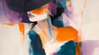 © Psykromia - Abstract Artistic Representation of a Fashionable Woman in Vibrant Colors