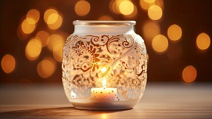 Canvas Print - wax candle jar