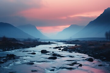 Wall Mural - mountain river