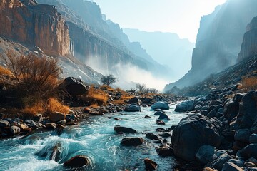 Wall Mural - mountain river