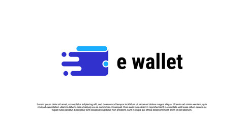 Wallet logo design template, Fast Payment logo idea