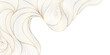 Vector line gold background, luxury design texture. Flow elegant curve graphic. River, ocean dynamic banner