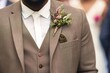 man in a threepiece suit with a boutonniere at an upscale event