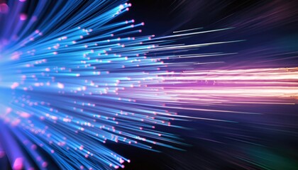 Poster - Abstract digital fiber optic line background