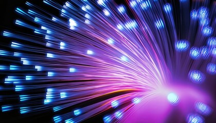 Poster - Abstract digital fiber optic line background