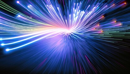 Poster - Abstract digital fiber optic line background