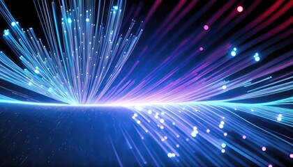 Poster - Abstract digital fiber optic line background