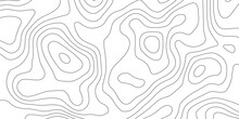 Abstract Design With Seamless Pattern With Lines Topographic Map. Geographic Mountain Relief. Retro Topographic Map. Geographic Contour Map Paper Texture. Terrain Path Isolated On A White Background.