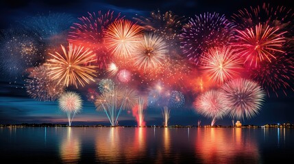 Wall Mural - celebration fireworks july fourth holiday