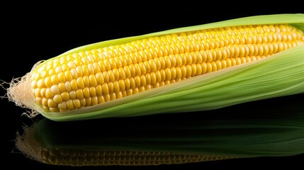 Sticker - vegetable corn isolated on white