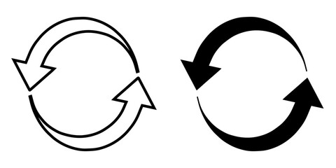 Poster - Repeat icon vector. Refresh icon sign symbol vector. Reload arrow vector icon illustration isolated on white background