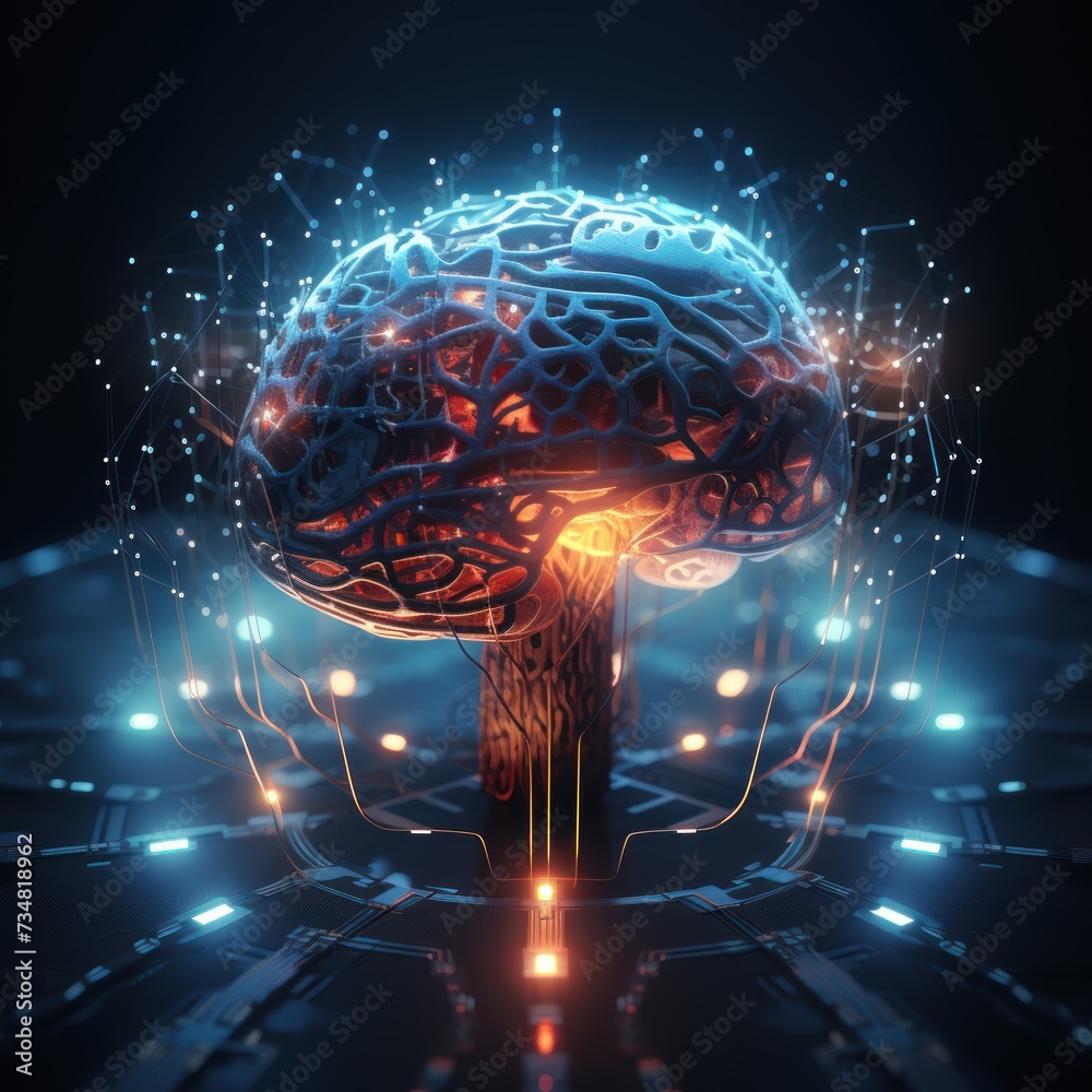 The technology simulates images of connectivity in the human brain with ...