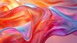3D illustration of chromatic glass material abstract fluid shape. vibrant colors and fluid forms to create a visually striking composition. light and reflections on glass surface style.