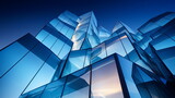 Fototapeta  - blue glass building
