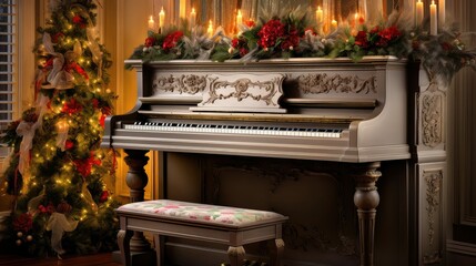 Canvas Print - joy holiday piano