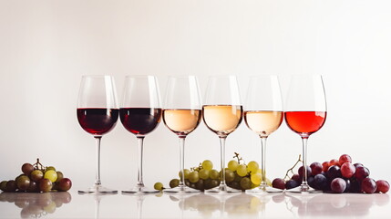 Wall Mural - glasses of wine