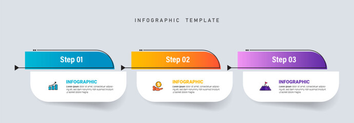 Wall Mural - Presentation business infographic template vector.	
