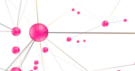 Fototapete - network structure - abstract design connection