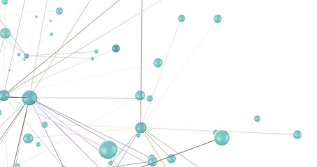 Fototapete - network structure - abstract design connection